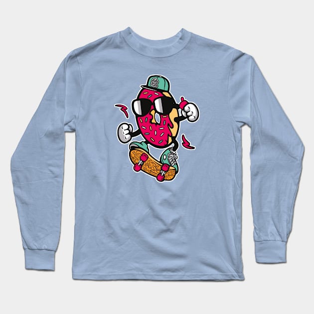 FAST DONUT by WOOF SHIRT Long Sleeve T-Shirt by WOOFSHIRT